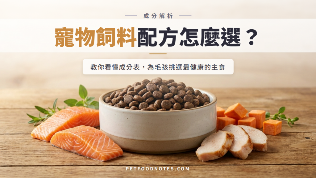 寵物飼料系列配方解析：如何為毛孩選擇合適主食