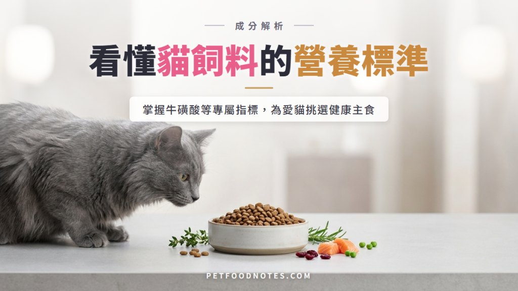 貓飼料營養標準解析：AAFCO規範、牛磺酸與貓專屬指標