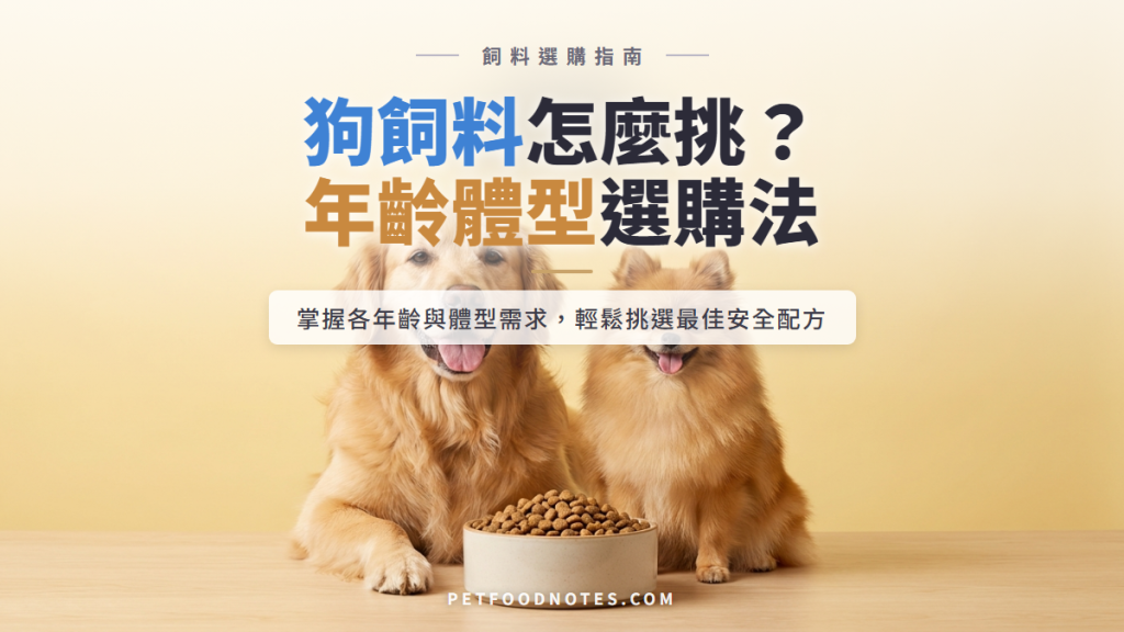 狗飼料選購指南：依年齡體型挑選與安全餵食要點