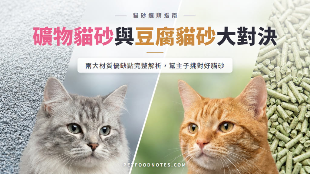 礦物貓砂與豆腐貓砂：兩大主流材質優缺點比較與選擇指南