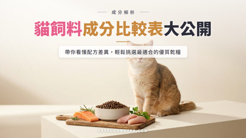 貓飼料成分比較表：各配方差異解析與選購指南