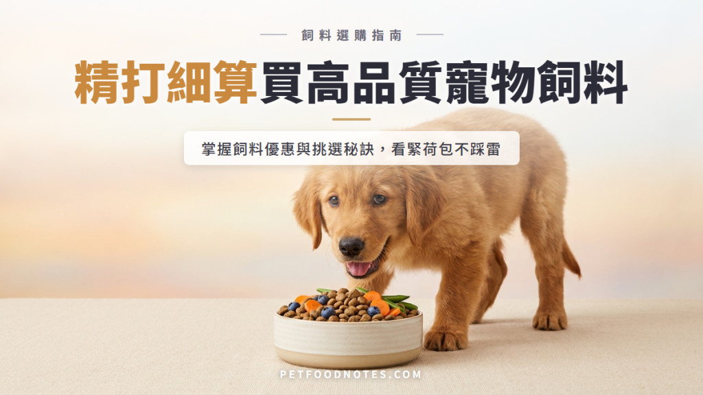 寵物飼料優惠與選購指南：精打細算不犧牲品質