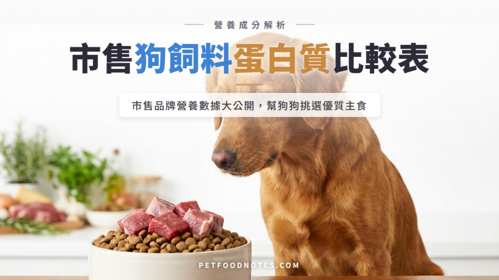 市售狗飼料蛋白質含量完整比較表