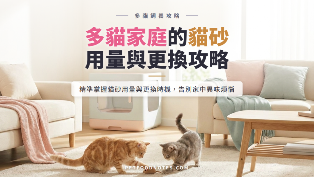 多貓家庭貓砂攻略：用量計算與更換頻率建議