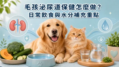 毛孩泌尿道保健怎麼做？日常飲食與水分補充重點