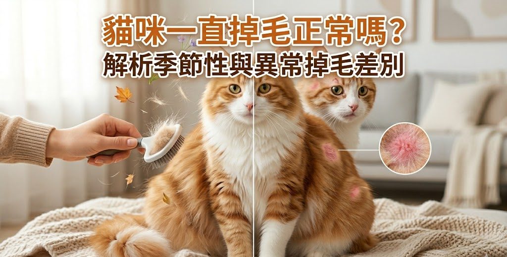 貓咪一直掉毛正常嗎？解析季節性與異常掉毛差別