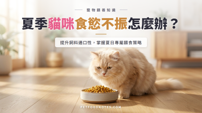 夏季貓咪食慾下降怎麼辦：飼料適口性與餵食策略