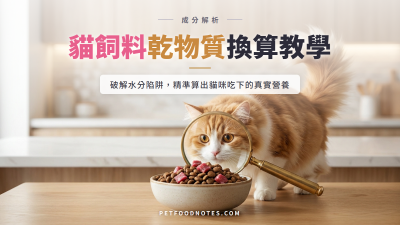 貓飼料乾物質換算教學：看懂真實蛋白質含量