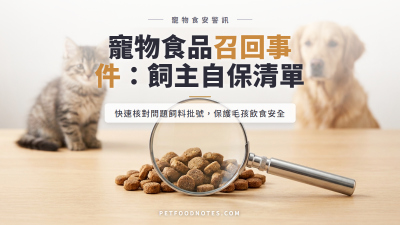 近期寵物食品召回事件整理：飼主自保檢查清單
