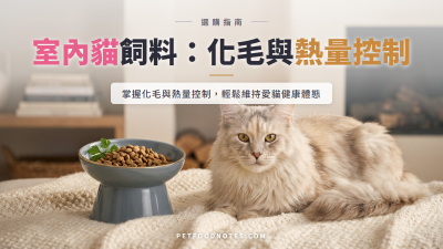 室內貓飼料選購指南：化毛配方與熱量控制重點