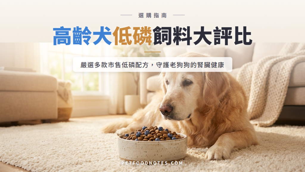高齡犬飼料品牌比較表：低磷配方橫向評比
