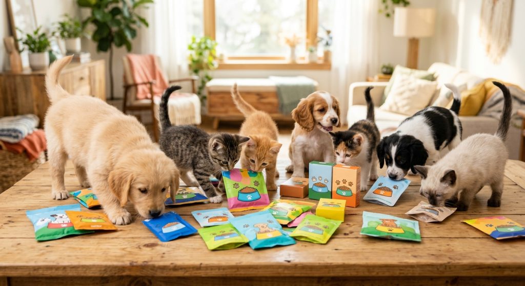 老犬享用專屬配方飼料